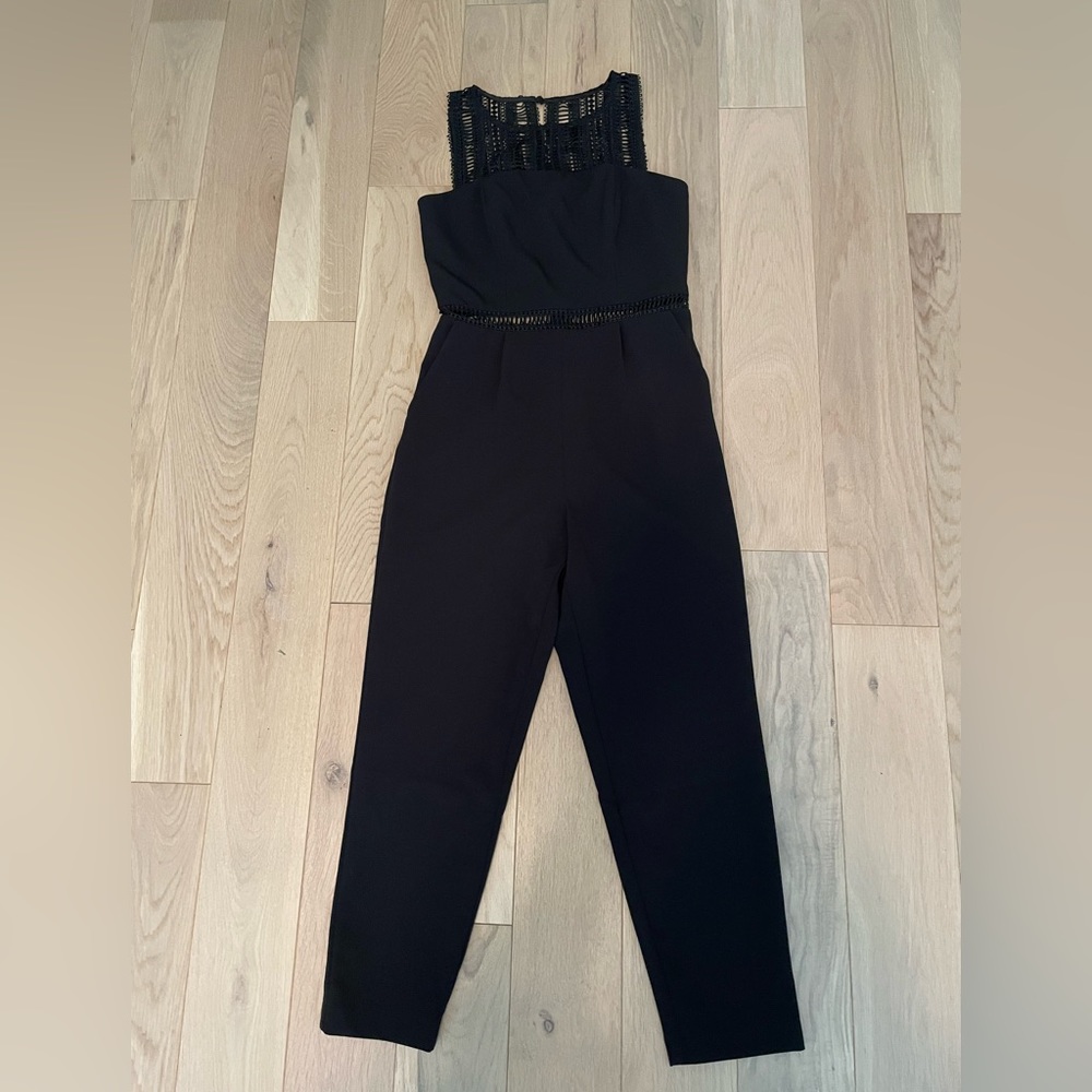Black Bardot formal jumpsuit